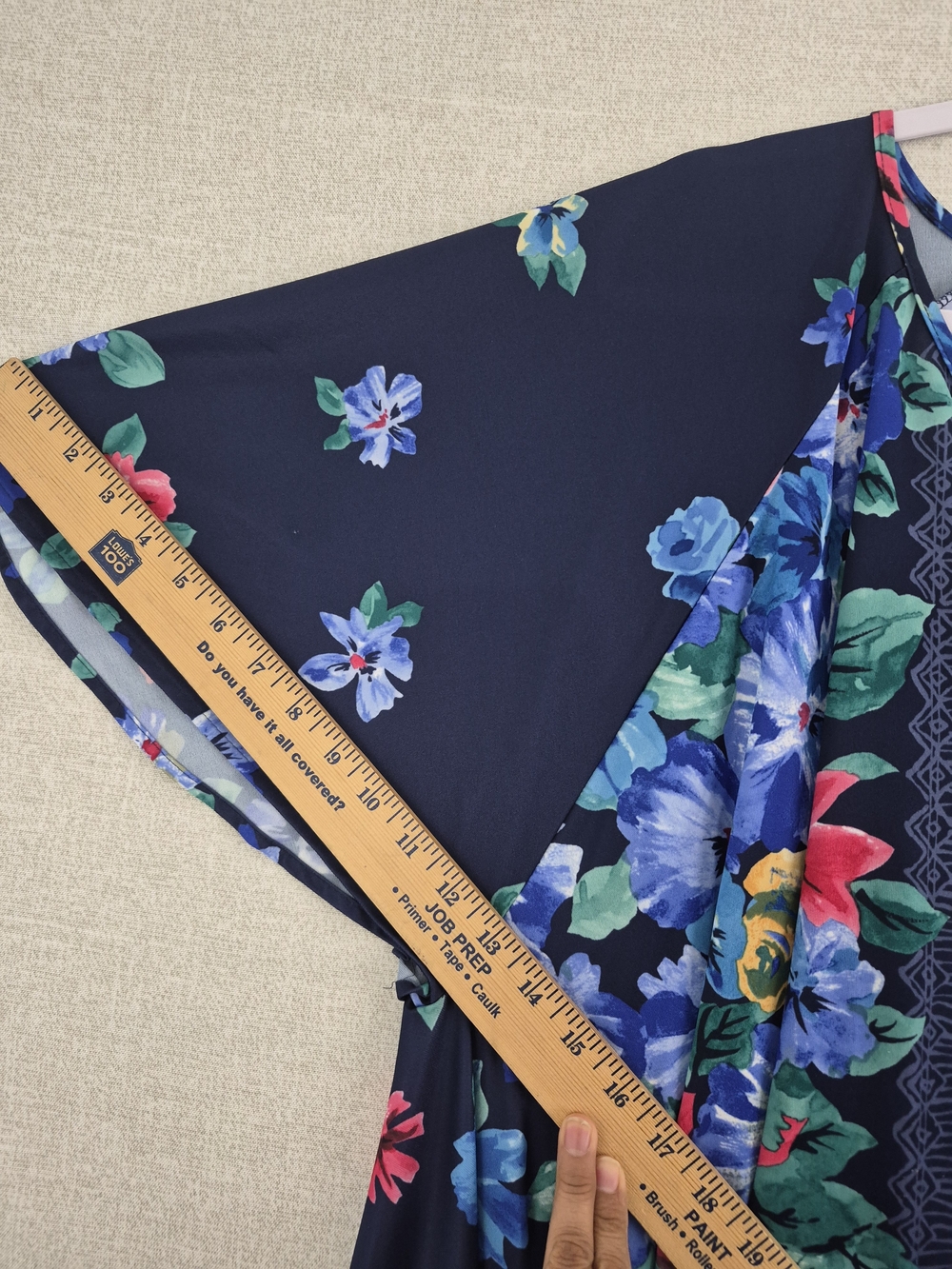 Within Floral Maxi Dress Navy Blue Colorful Flowers Short Sleeve Boho (SKU353 G) - Picture 5 of 14